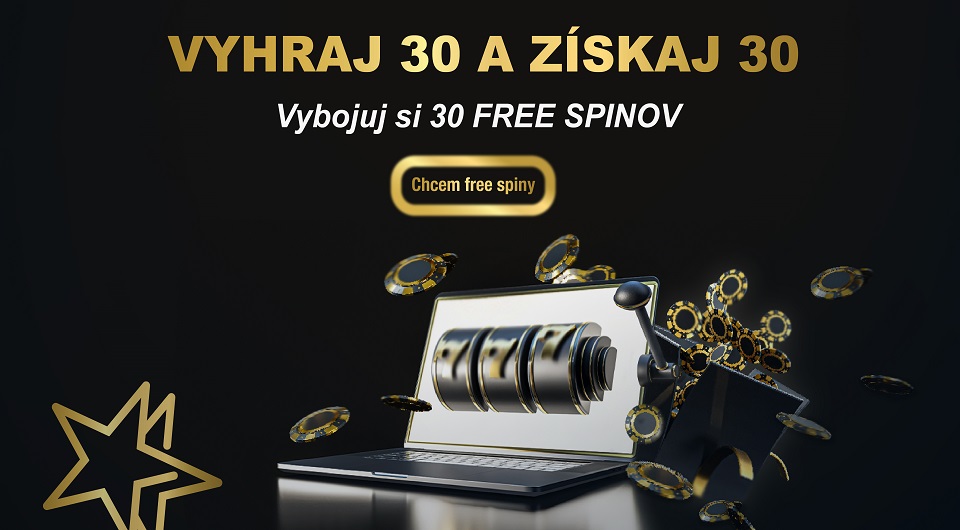 Vyhrajte 30 € a získajte 30 free spinov